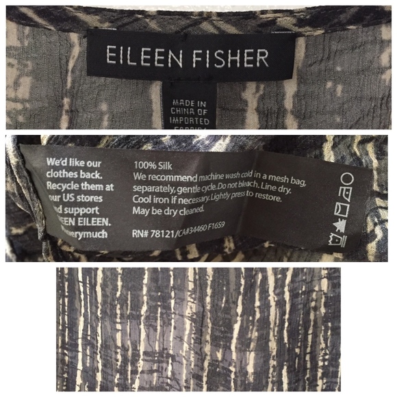 ❌ SOLD ❌ Eileen fisher silk printed blouse - Picture 3 of 3